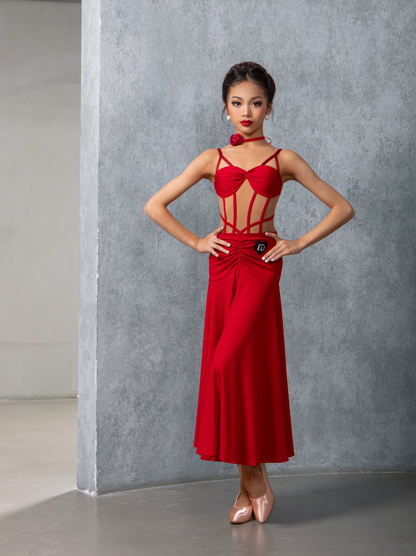 TID ballroom dance skirt new ballroom dance waltz swing skirt performance suit dance costume