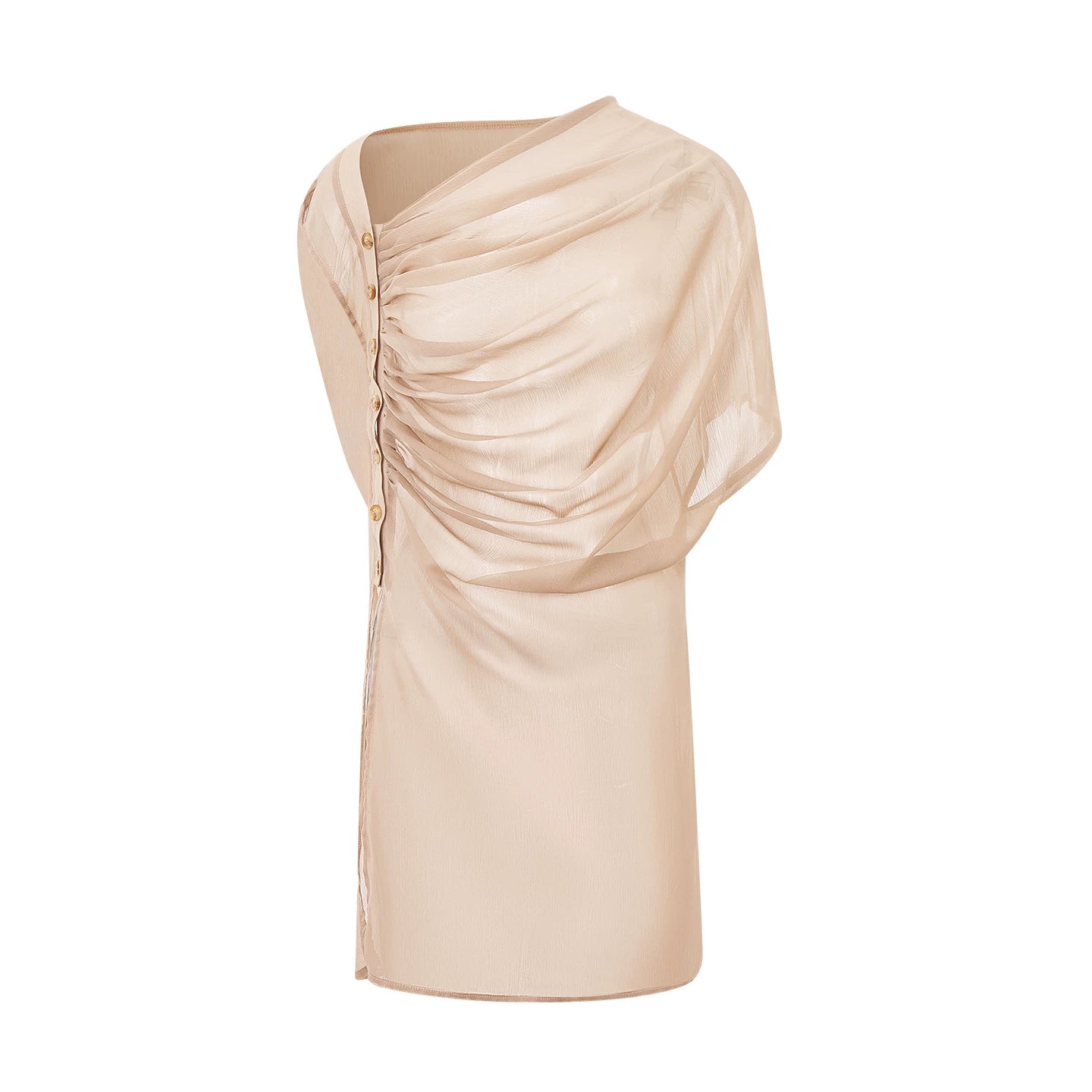 DUYQ "Female Teacher Series" 004 slanted shoulder pleated blouse design top national standard Latin dance suit professional