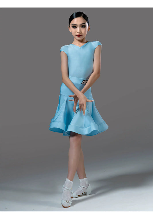 MLX.8991 Latin Dance Suit Children's New Sleeveless Split Suit Grading Regulations Professional Dance Competition Clothing