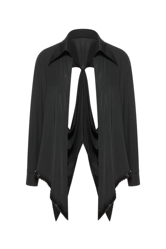 DUYQ "Mountain Awakening Rain Latin" 019 Back Hollow Diamond Shirt National Standard Women's Latin Dance Practice Suit
