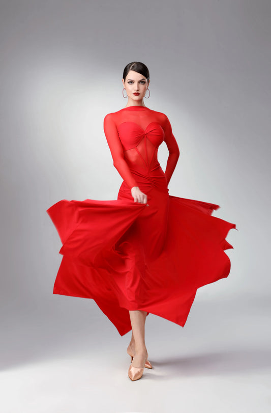 TID. M362 performance clothes, national ballroom dance clothes, dresses, and performance clothes can be customized.