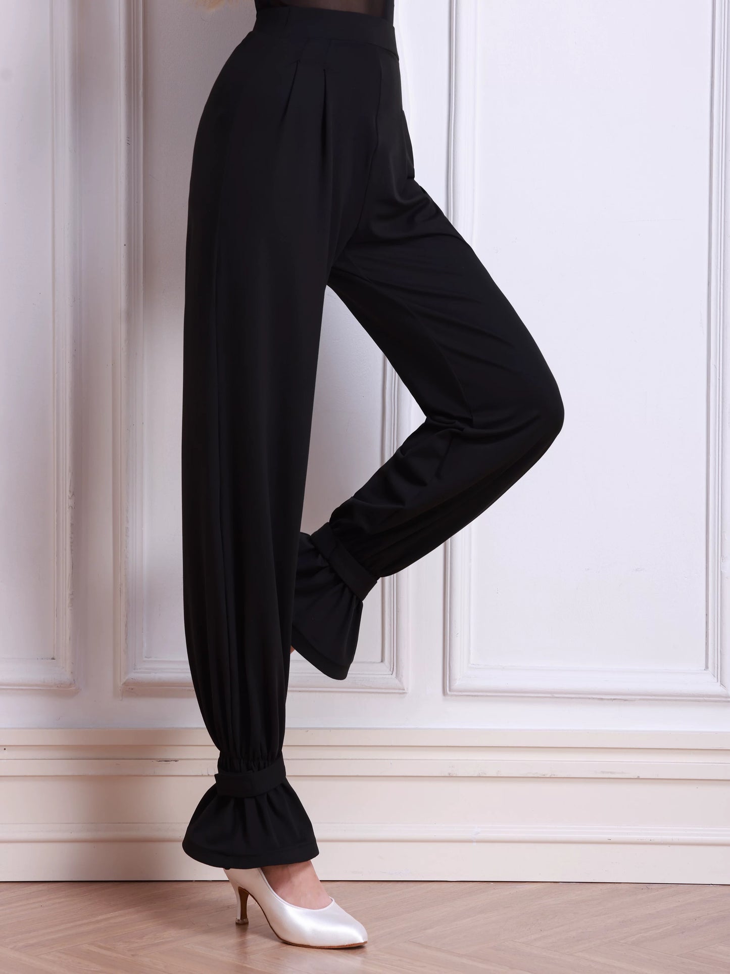 TID women's long sleeve practice top split set high-end national standard dance pantsB067/K018 - Mine·Jas