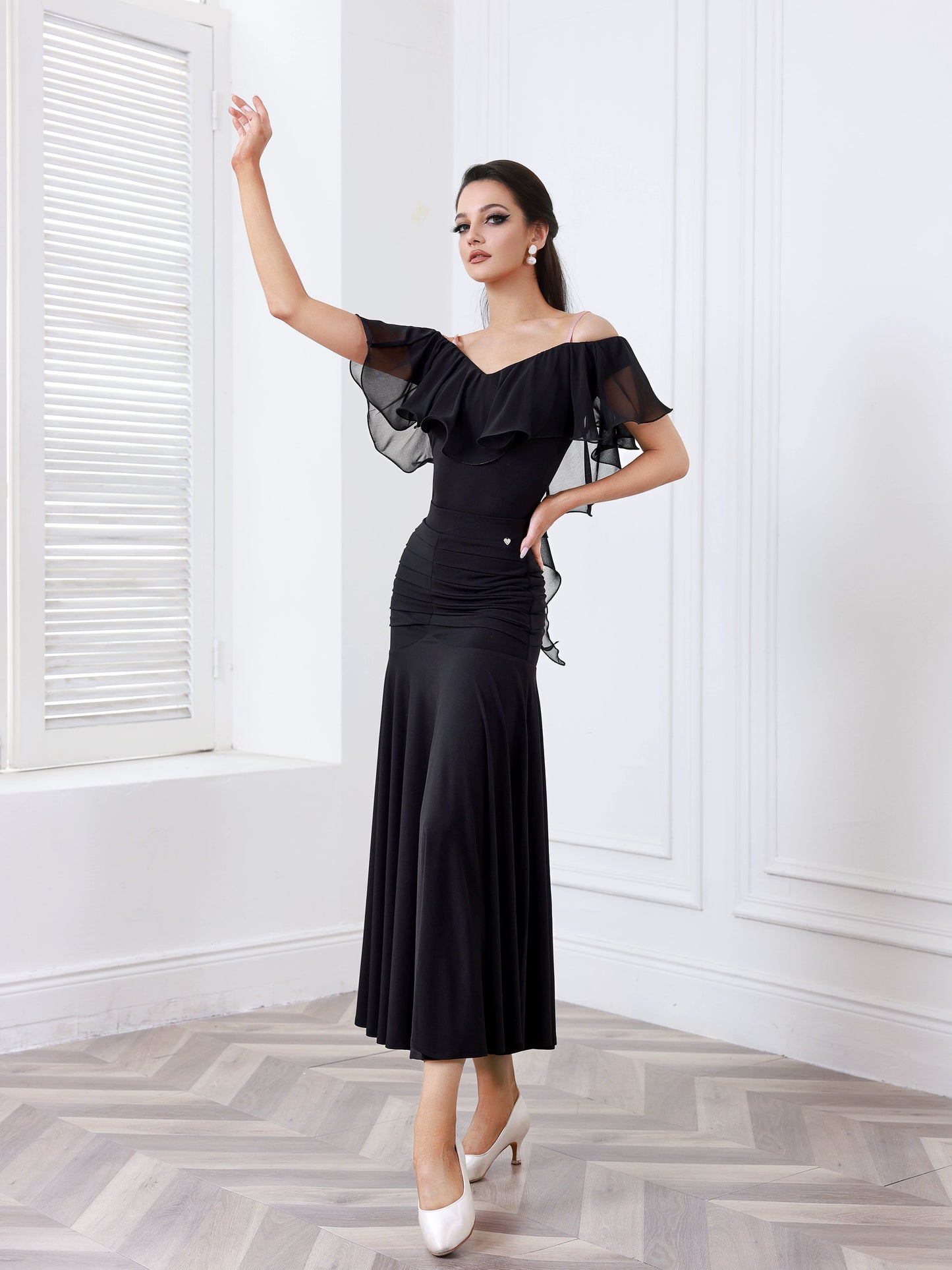 TID new professional ballroom dance skirt premium adult ballroom dance top