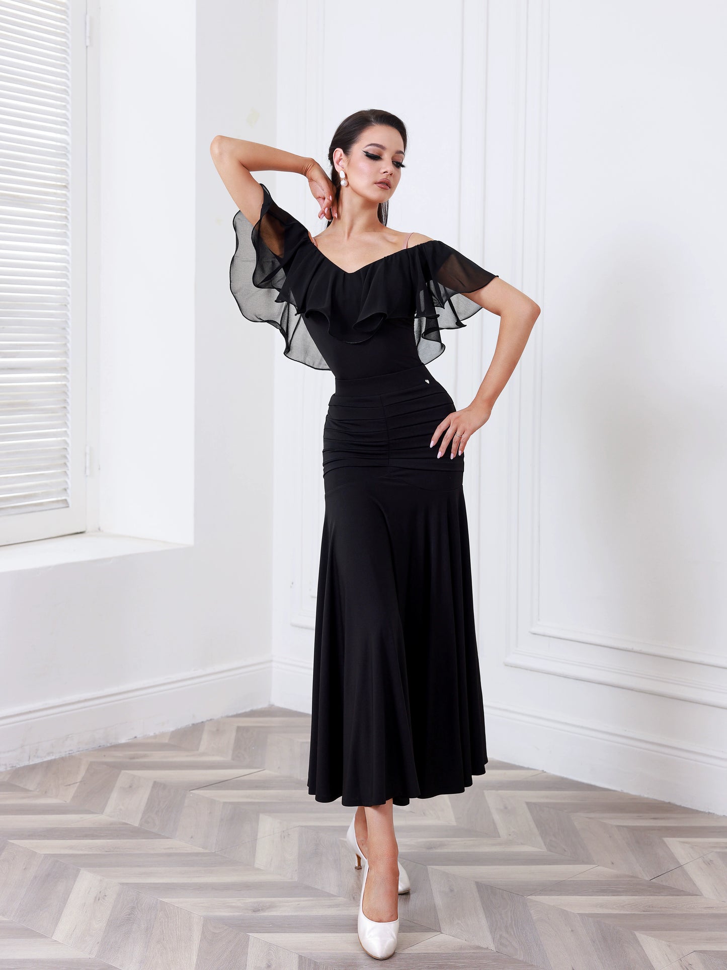 TID new professional ballroom dance skirt premium adult ballroom dance top