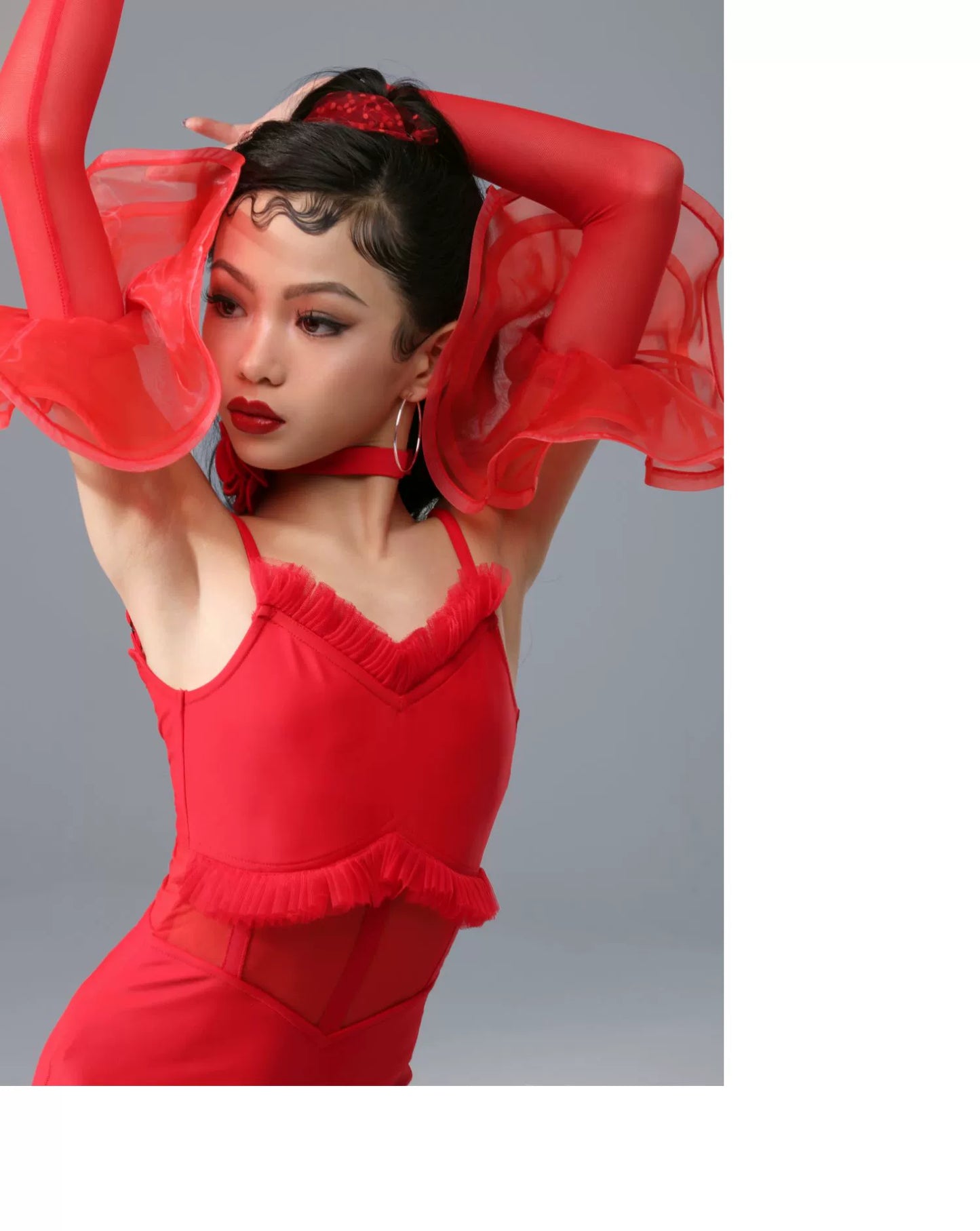 TID.0413 children's sleeves children's ballroom dance clothes girls