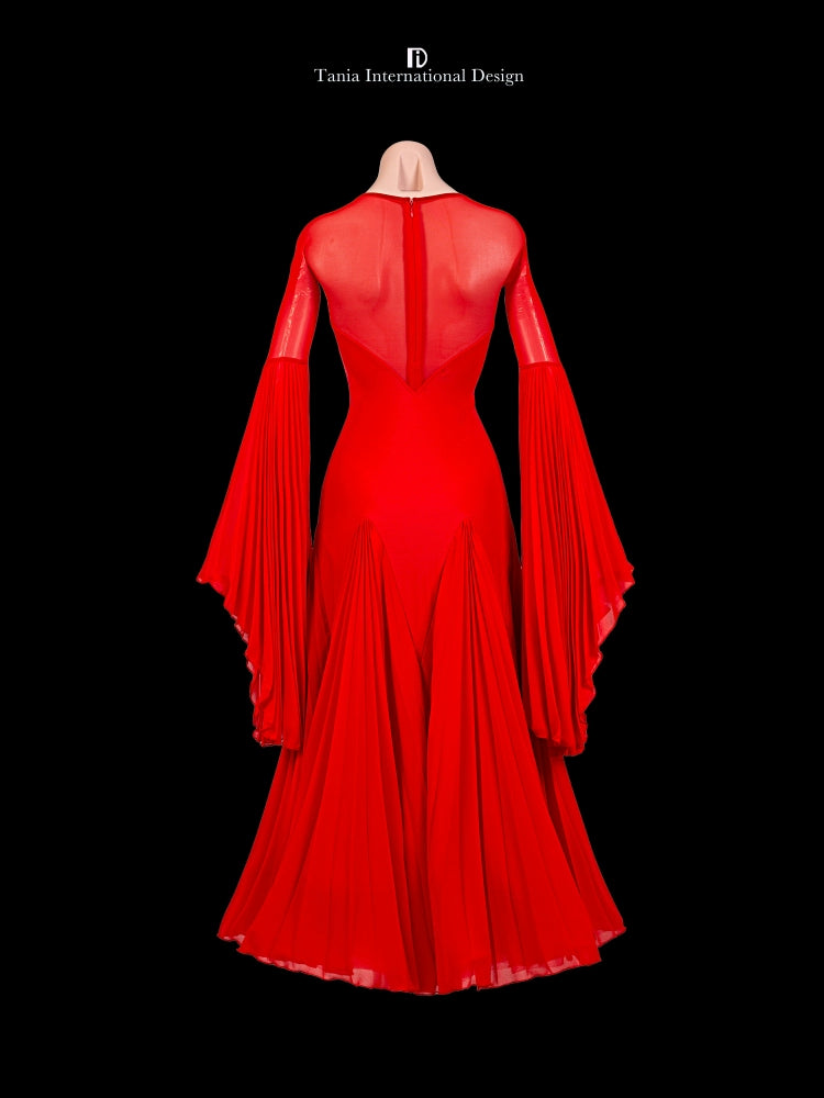TID M298 performance dress women ballroom dance dress customized costume