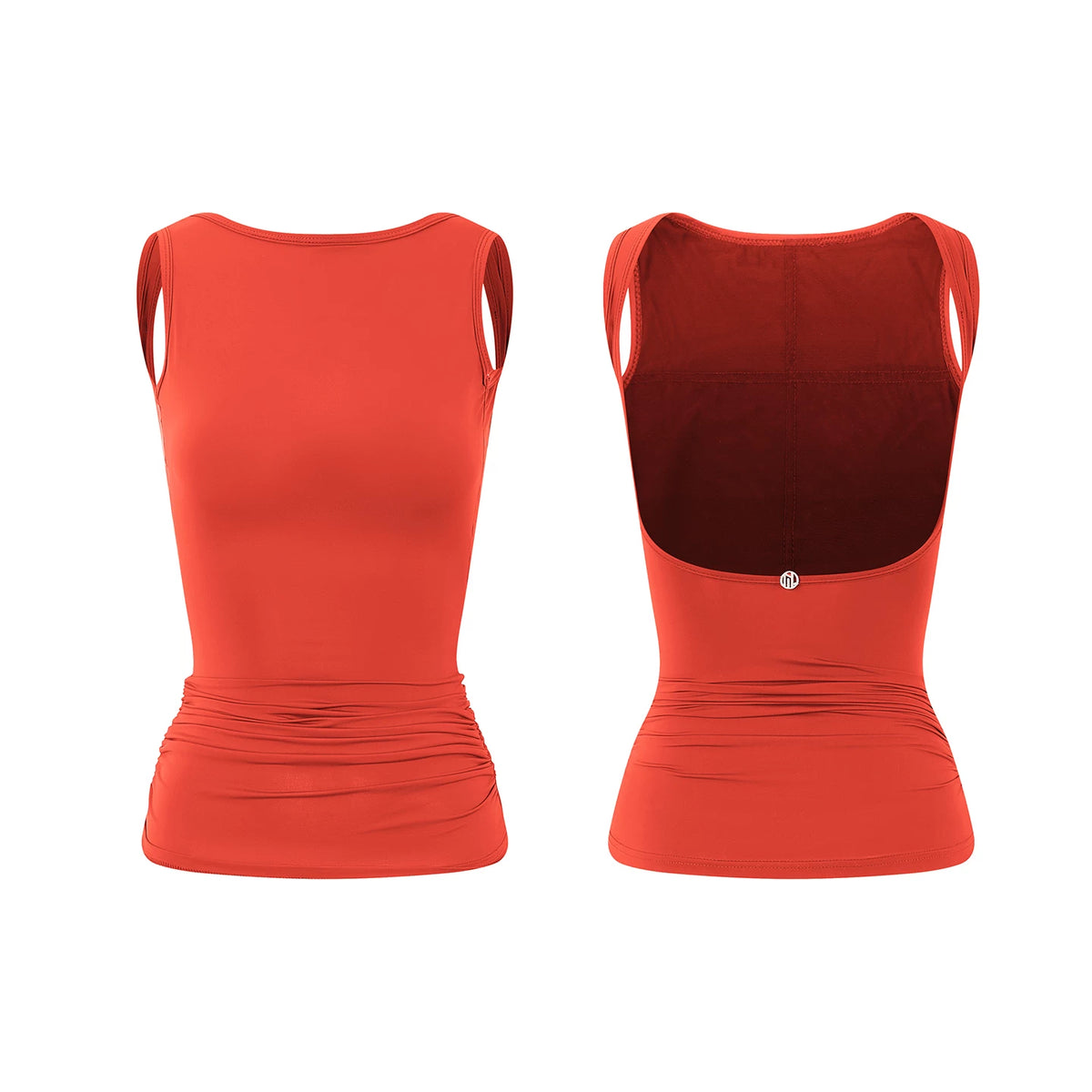 DUYQ Women Basic Multi-Color Latin Dance Tank Top With Built-In Bra Pads, Bodysuit Top Without Bottoms, Stretch Training Dance Wear - Mine·Jas