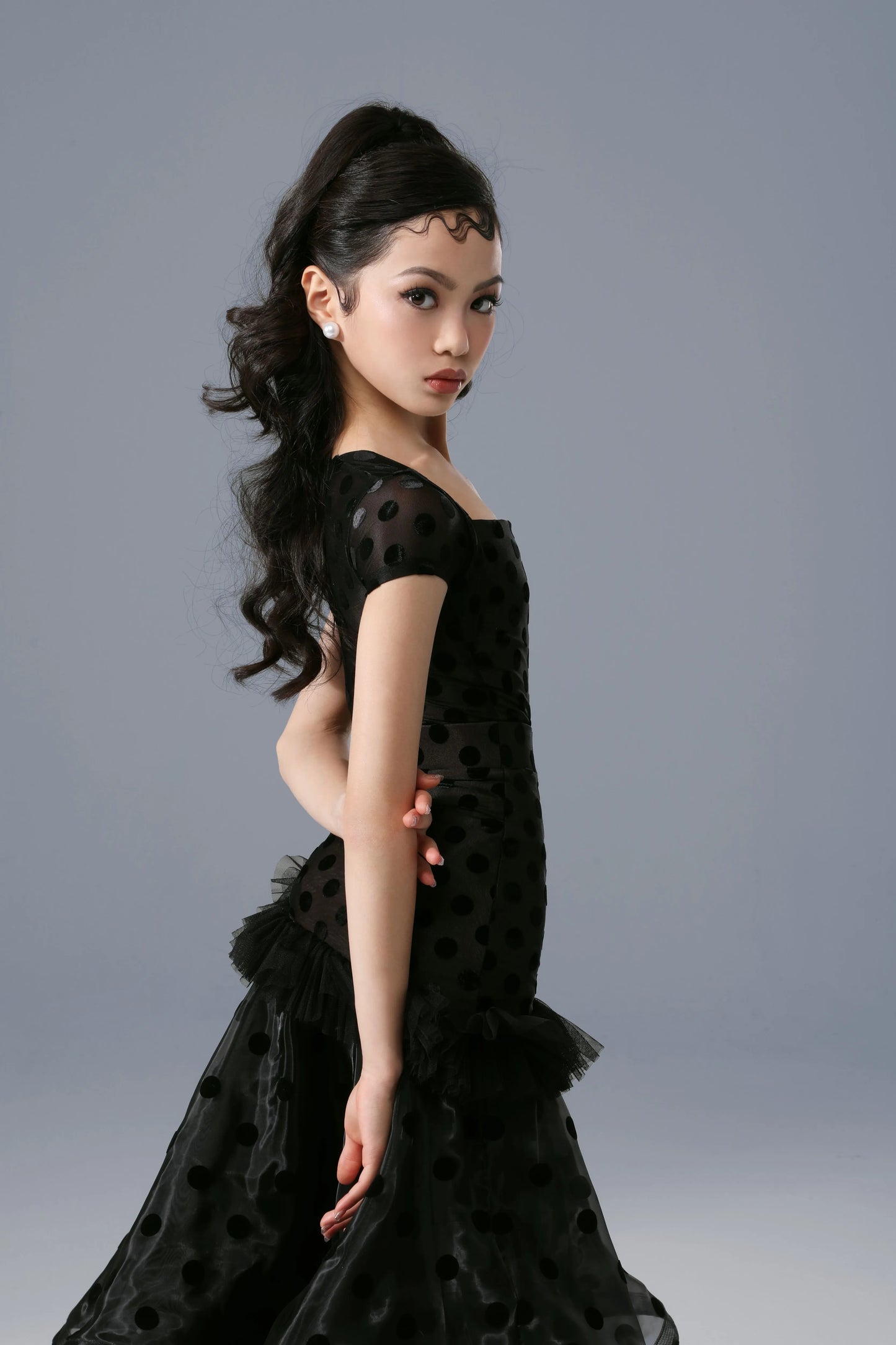 TID.0405 Children's Short Sleeve Children's Ballroom Dance Suit