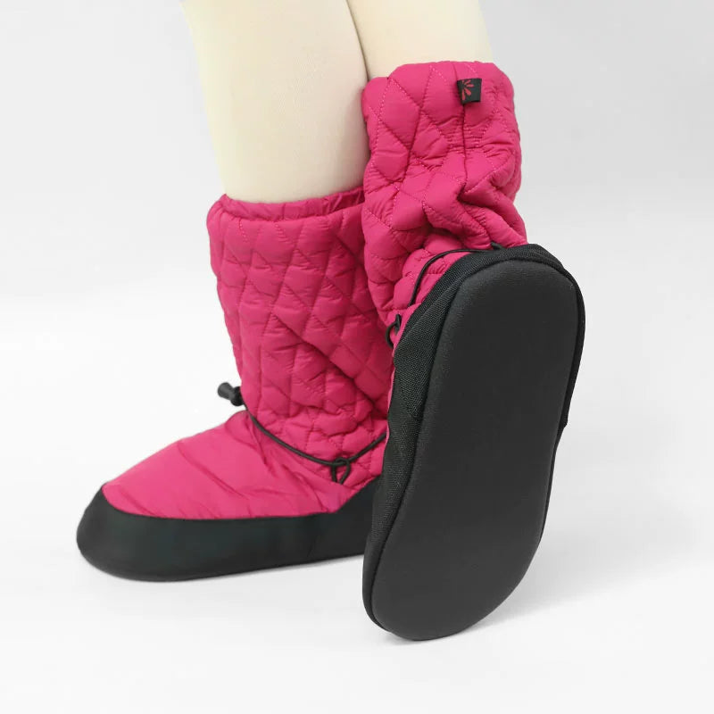 Dance Warm Boots Adult Black Classical Dance Practice Shoes Autumn and Winter Fleece Warm Shoes Children's Dance Shoes Women