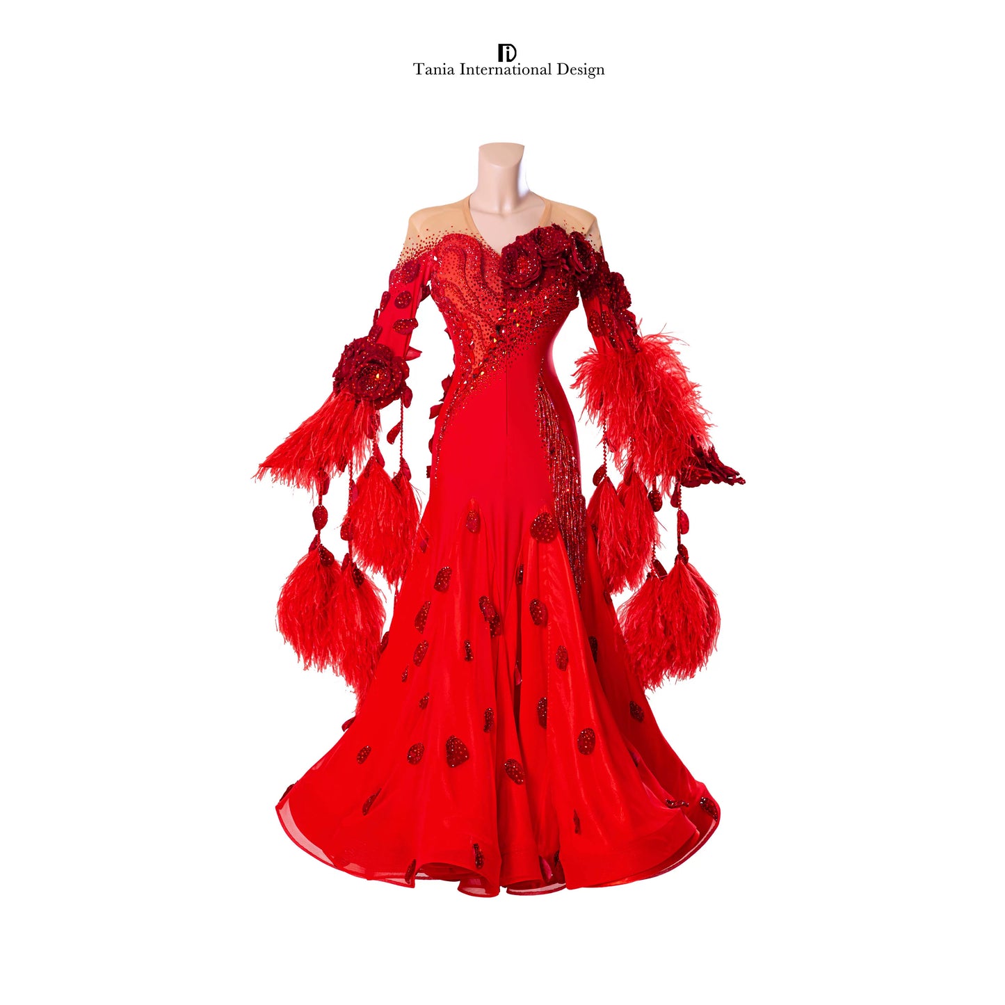 TID M1333 women's ballroom dance dress ballroom dance professional competition costume - Mine·Jas