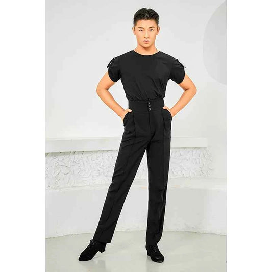 DONGXIN men's pants breasted waist seal three-dimensional elastic trousers NK670
