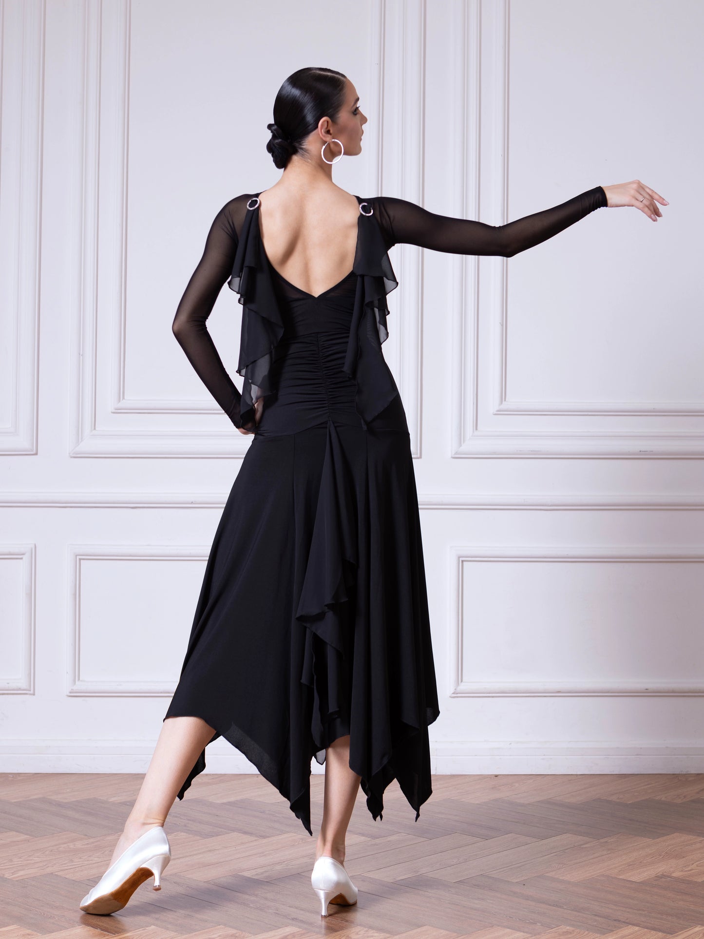 TID Ballroom skirt waltz ballroom dance swing skirt performance suit national standard dance skirt