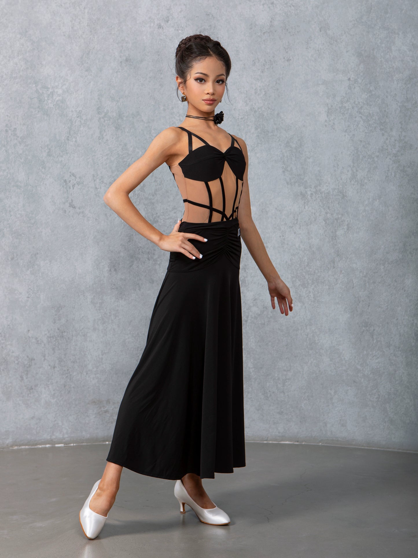 TID children's ballroom dance dress new ballroom dance waltz swing skirt special national ballroom dance watch performance uniform