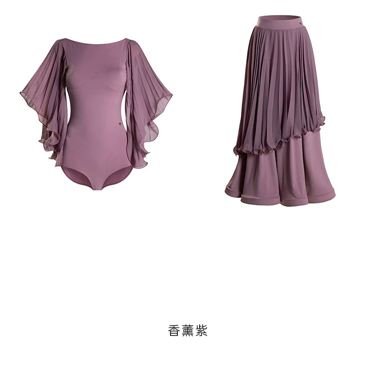 TID modern dance practice suit women's new pleated skirt fashion dance clothes ballroom dance skirt