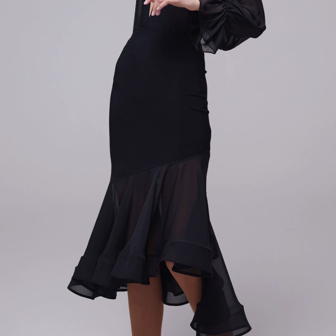 WD.Q14 Women's Single Skirt Modern Dance Latin Dance Square Dance Practice Suit Competition Suit Bust Skirt