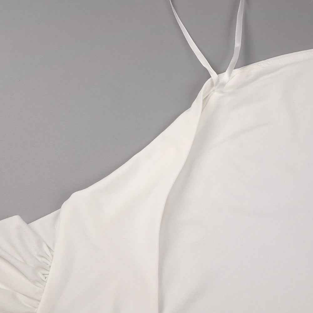 Z0069 High collar halter neck slim long skirt
