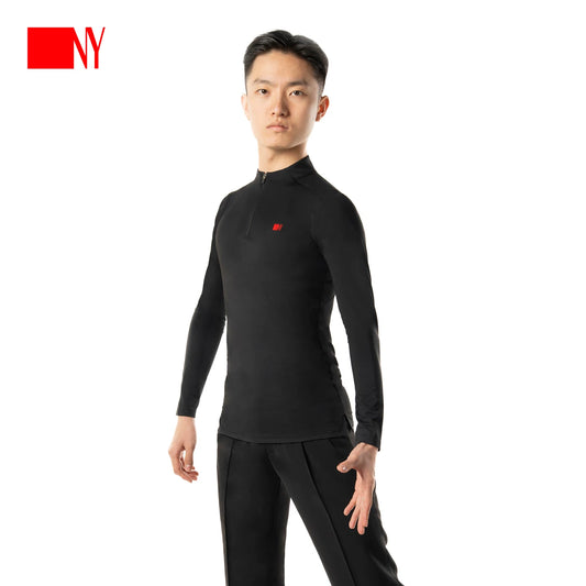 NY Dance Suit Top Men's Long Sleeve Practice Suit Latin Dance Adult Dance Practice Suit 25106S