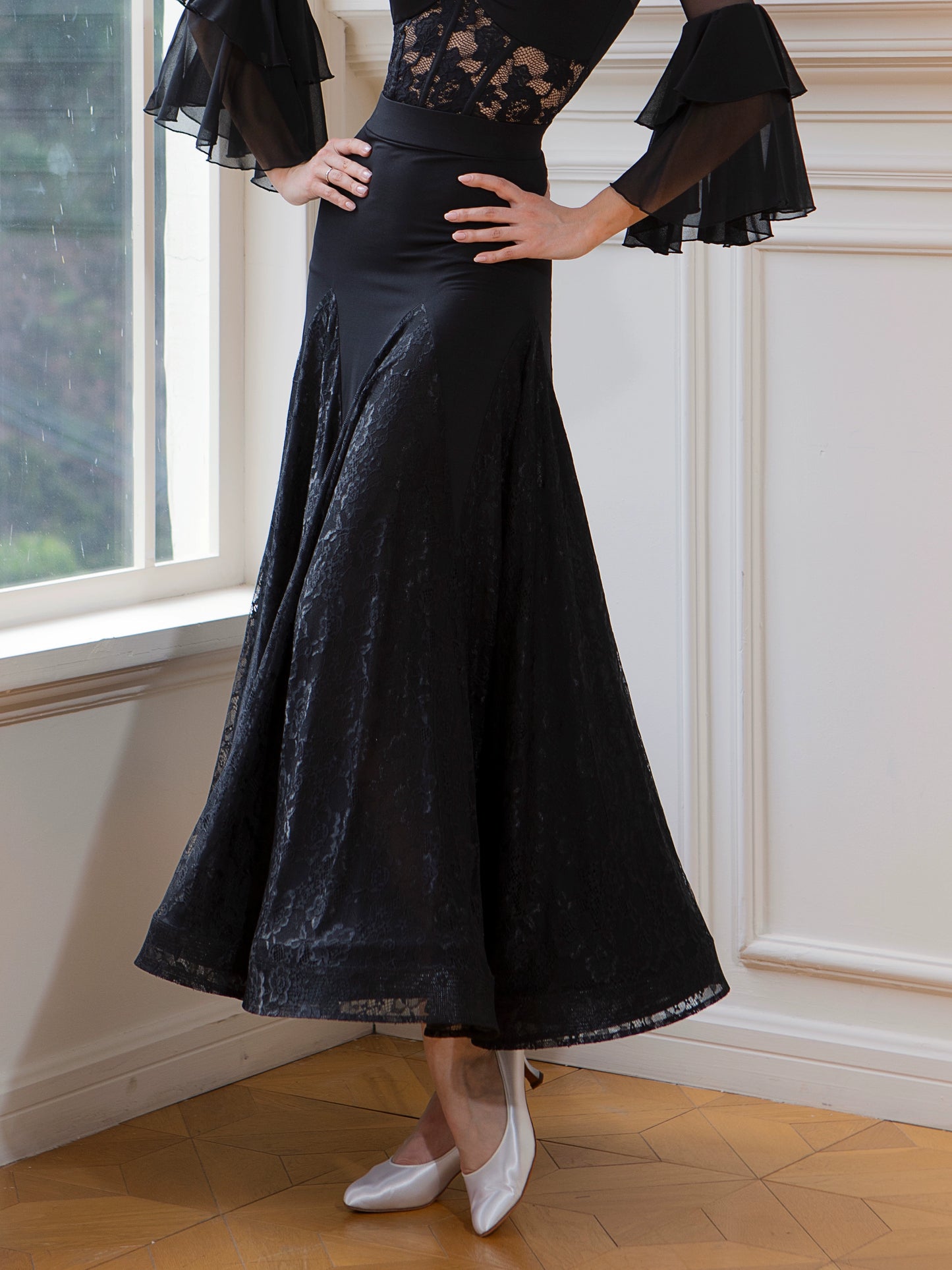 TID female professional dance performance suit ballroom dance pendulum dress set