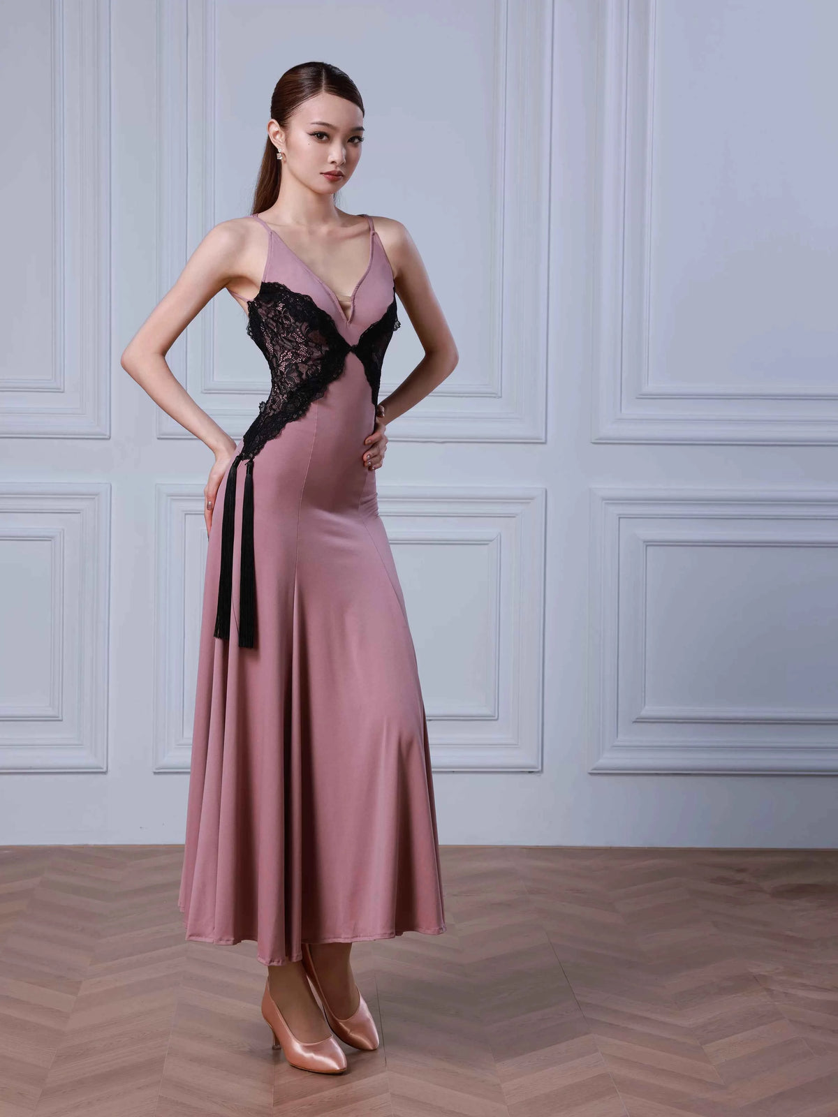 TID modern dance skirt new ballroom dance waltz pendulum dress premium women's dance skirt