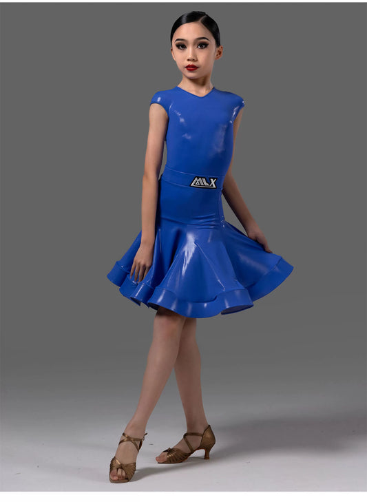 MLX.2880 new Latin dance costumes Children's competition costumes Sleeveless grading standards require dance performance costumes