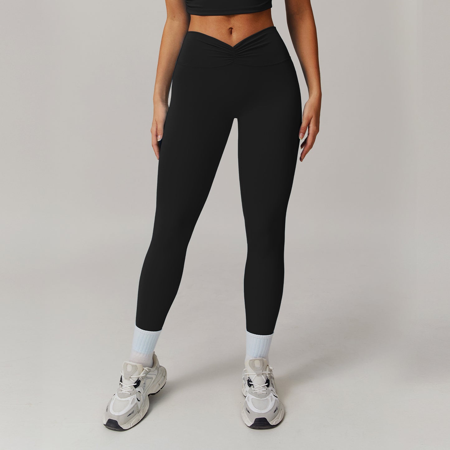 ZC9141-Naked high waist hip lift yoga flared pants running fitness trousers thin tight sweatpants