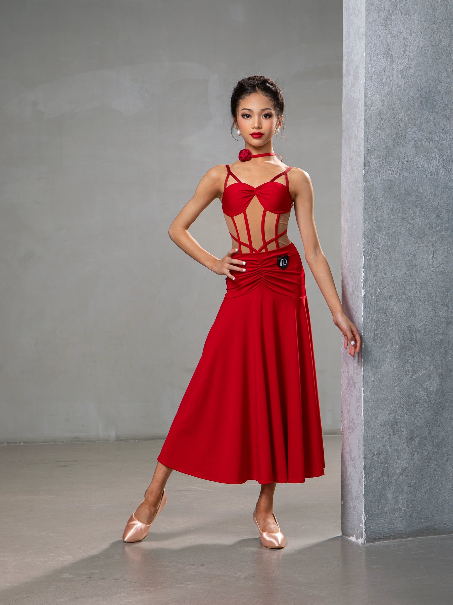 TID ballroom dance skirt new ballroom dance waltz swing skirt performance suit dance costume