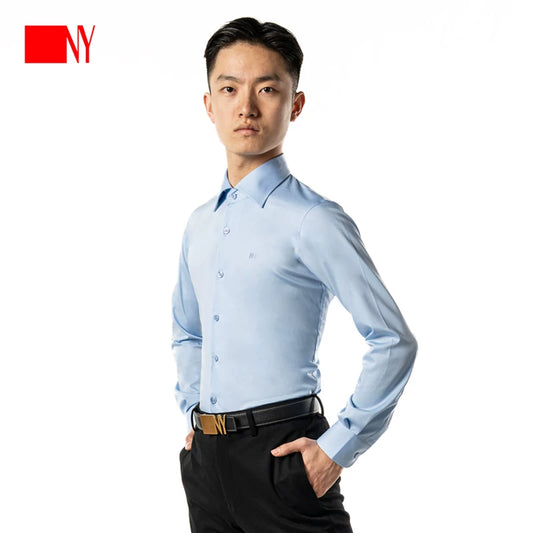 NY Dance Top Men's Long Sleeve Shirt Dance Suit National Ball Dance Adult Practice Dance Suit Men's 23110S