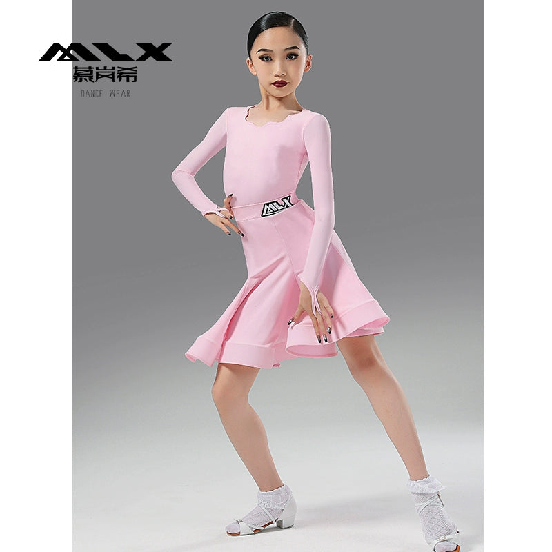 MLX8962 Children's Latin dance prescribed clothing Professional dance competition grading standard clothing Children's performance clothing