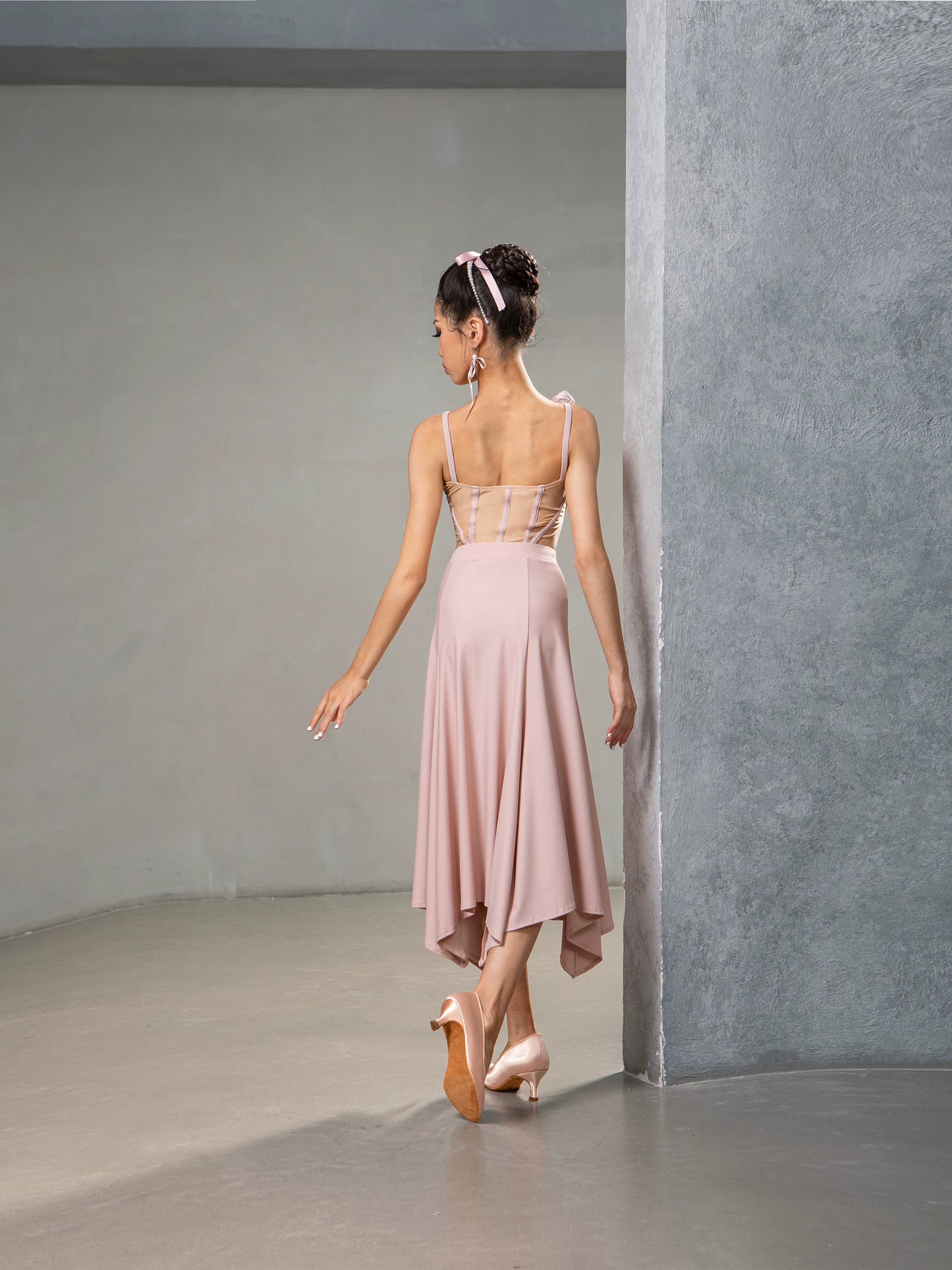 TID ballroom dance practice suit girls 2-piece ballroom dance skirt professional modern dance skirt clothing