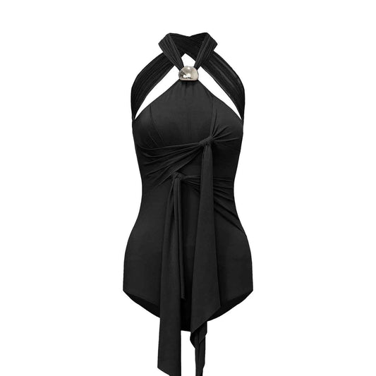 DUYQ "Mountain Awakening Rain Modern" 013 neck streamer design top women's modern dance practice clothes professional