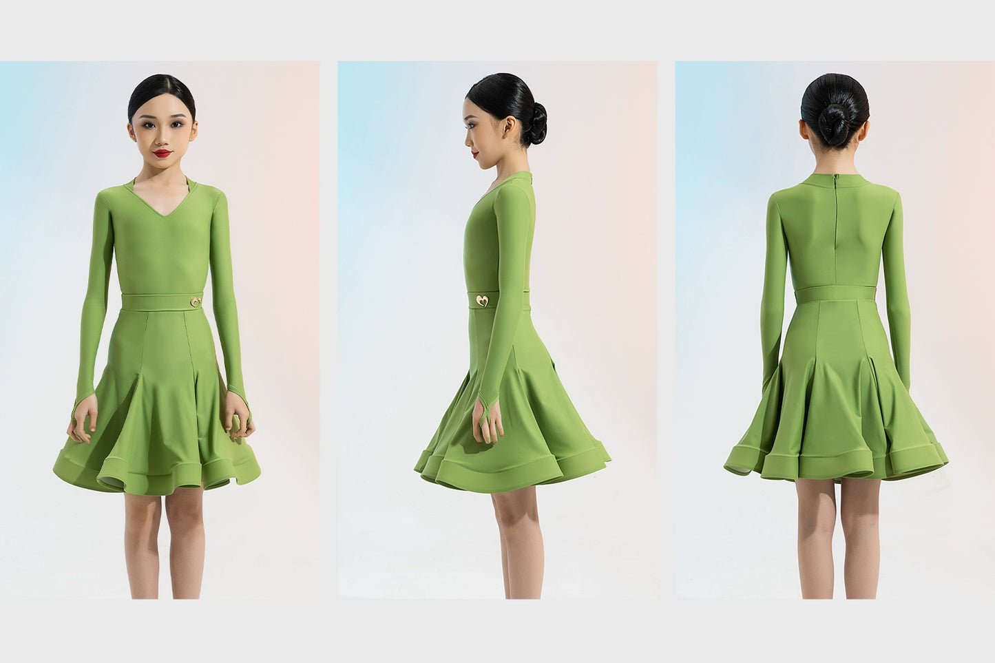 MLX Gold 8856 Competition Children's New Latin Dance Competition Clothing Children's Dance Examination Standard