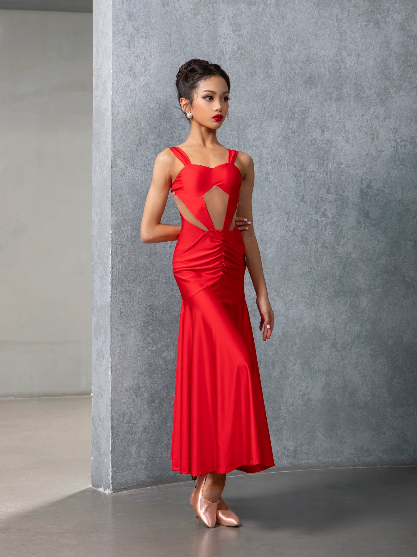 TID children's national ballroom dance practice skirt new ballroom dance swing skirt table performance clothes dance dress