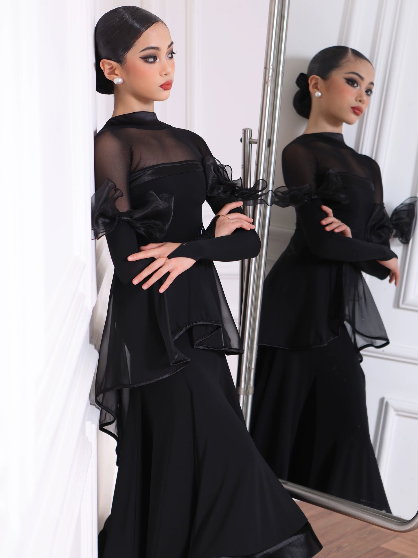 TID CM2412 children's ballroom dance clothes new dress ballroom dance swing skirt high-end national ballroom dance clothes