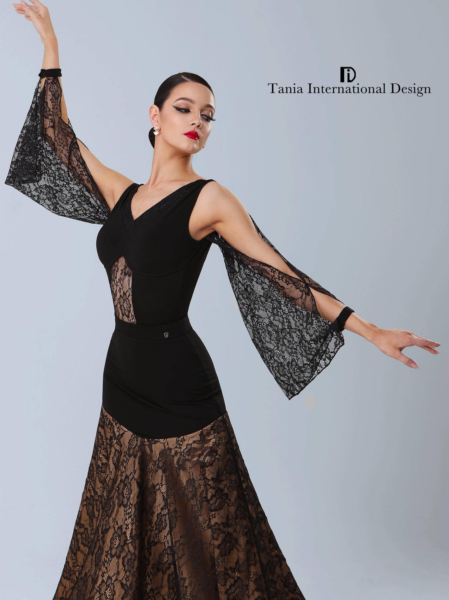 TID new adult female waltz pendulum skirt temperament long skirt national ballroom dance suit skirt