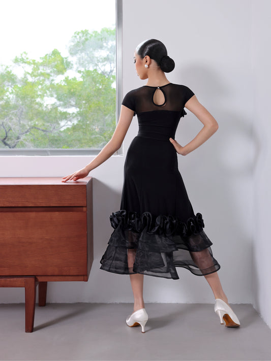 TID.CM2421 ballroom dance suit women's ballroom dance swing skirt high-end ballroom dance practice set