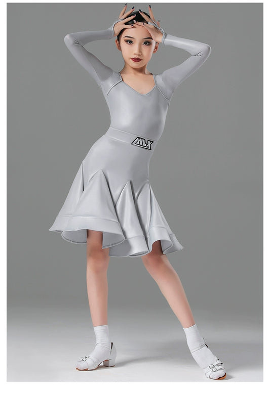 MLX8945 new Latin dance costumes for girls' grade examination competition, competition-level children's national ballroom dance costumes