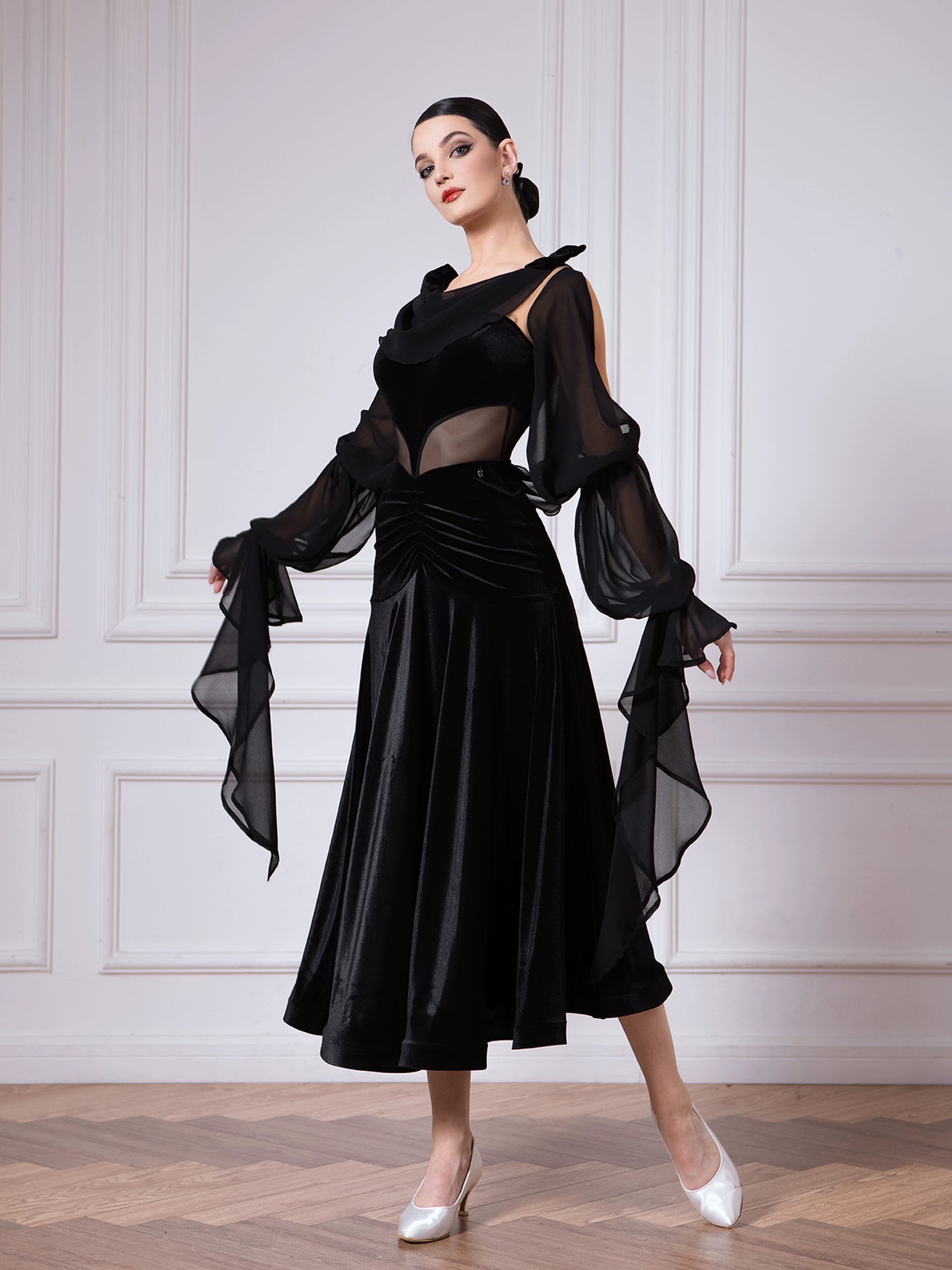 TID women's high-end dance performance suit ballroom dance swing dress