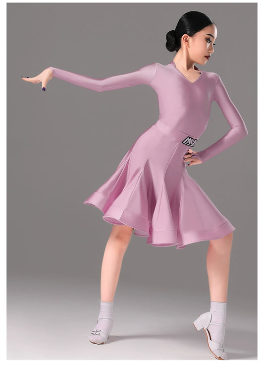 MLX8936 Children's National Standard Dance Competition Grade Performance Clothing New Latin Dance Girls Competition Grade Regulations Clothing