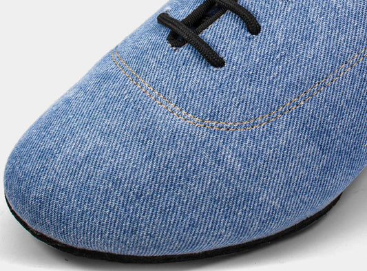 ABA Latin dance shoes professional men's adult high-end dance shoes blue denim national standard soft-soled dance shoes AL9723