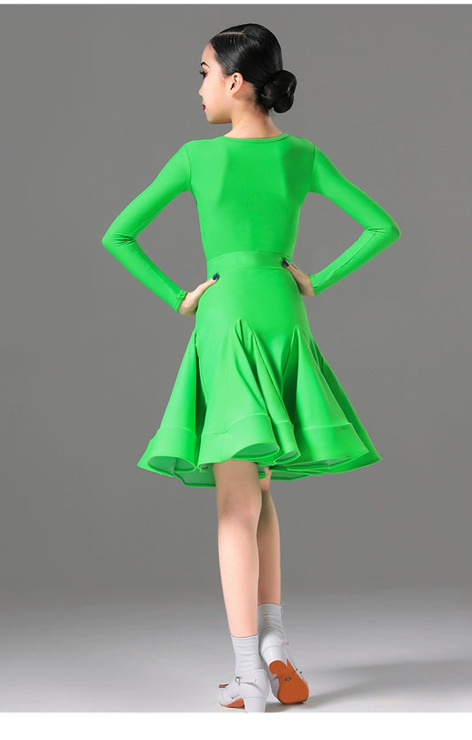 MLX8927 children's new Latin dance costumes, girls' grading regulations, national standard dance standard competition performance costumes