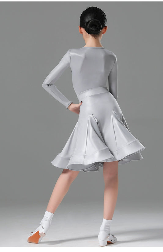 MLX8945 new Latin dance costumes for girls' grade examination competition, competition-level children's national ballroom dance costumes