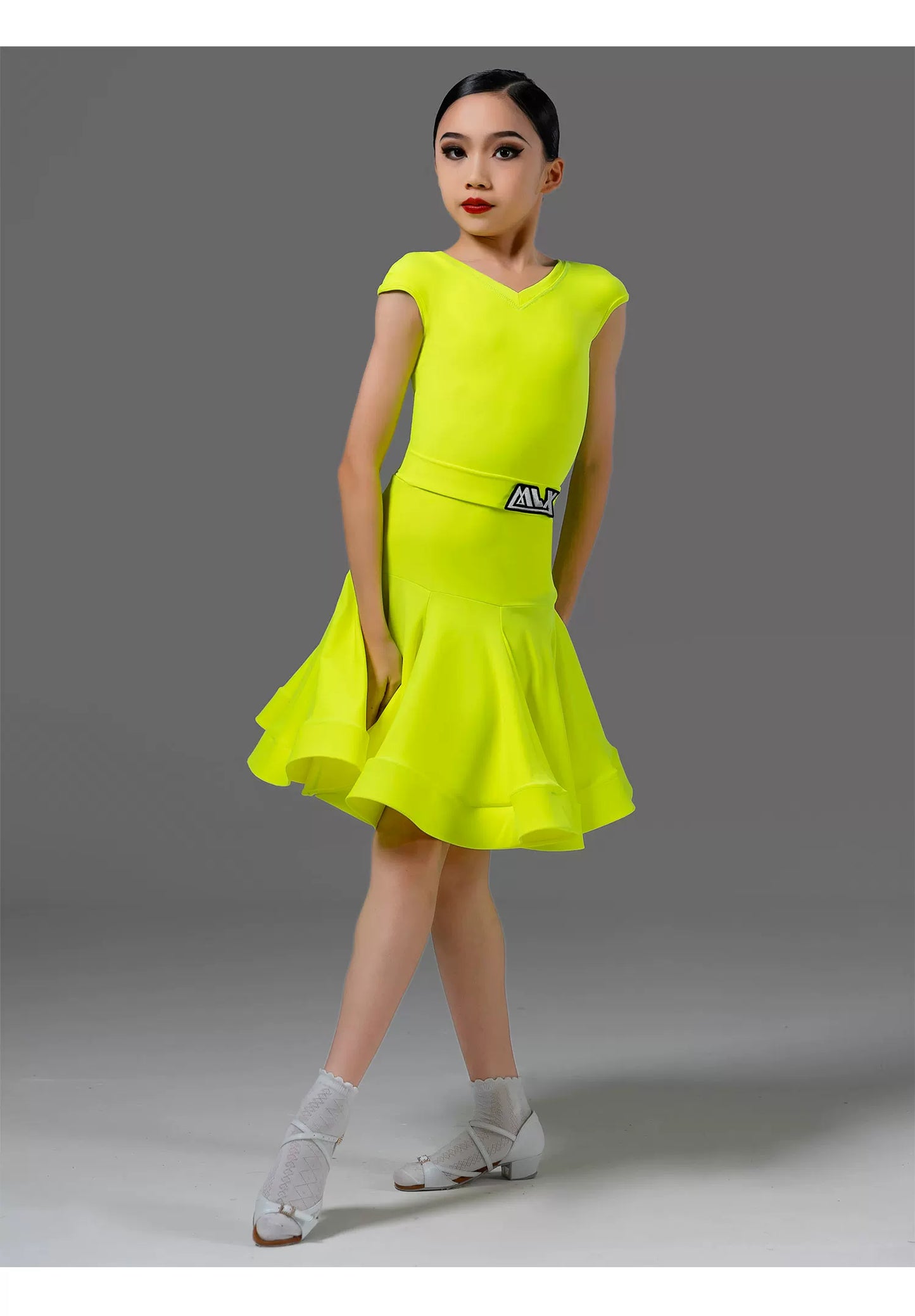 MLX8814 Summer Latin Dance Contest Clothing Children's Sleeveless Professional Standard Clothing Premium Sense