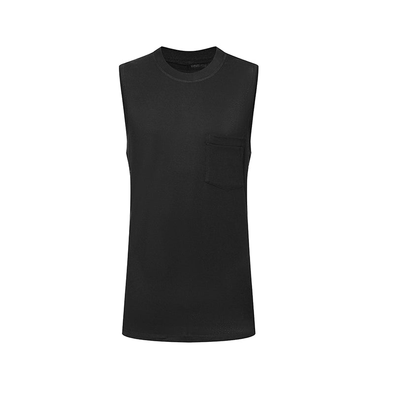 DUYQ "Black and White" Men's 001 Black Sleeveless Vest Versatile Single Product National Standard Latin Dance Practice Suit