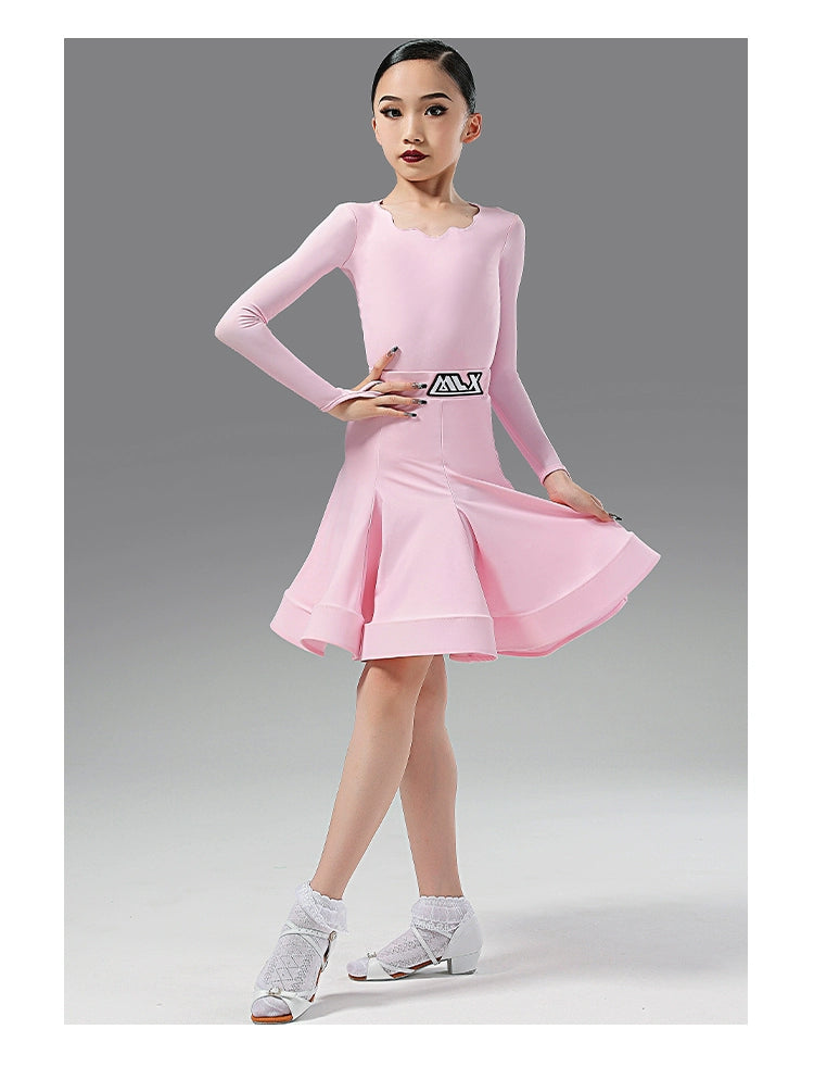 MLX8962 Children's Latin dance prescribed clothing Professional dance competition grading standard clothing Children's performance clothing
