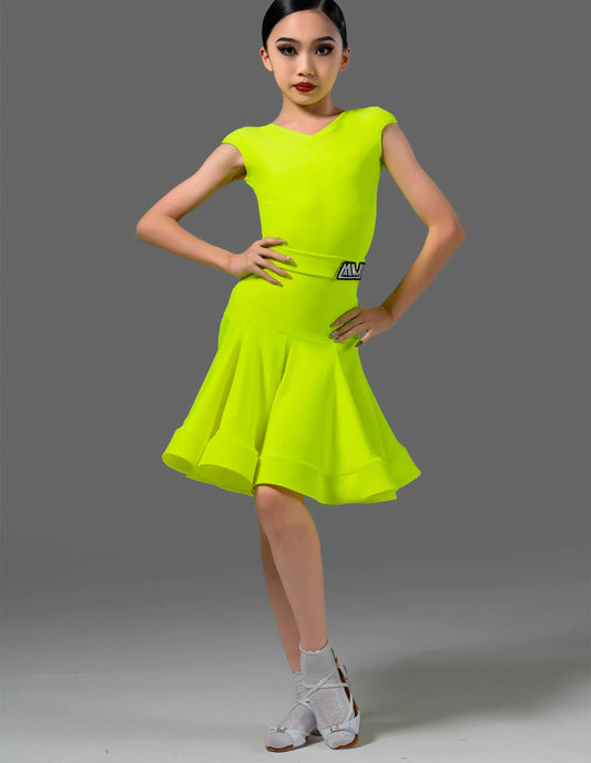 MLX8814 Summer Latin Dance Contest Clothing Children's Sleeveless Professional Standard Clothing Premium Sense
