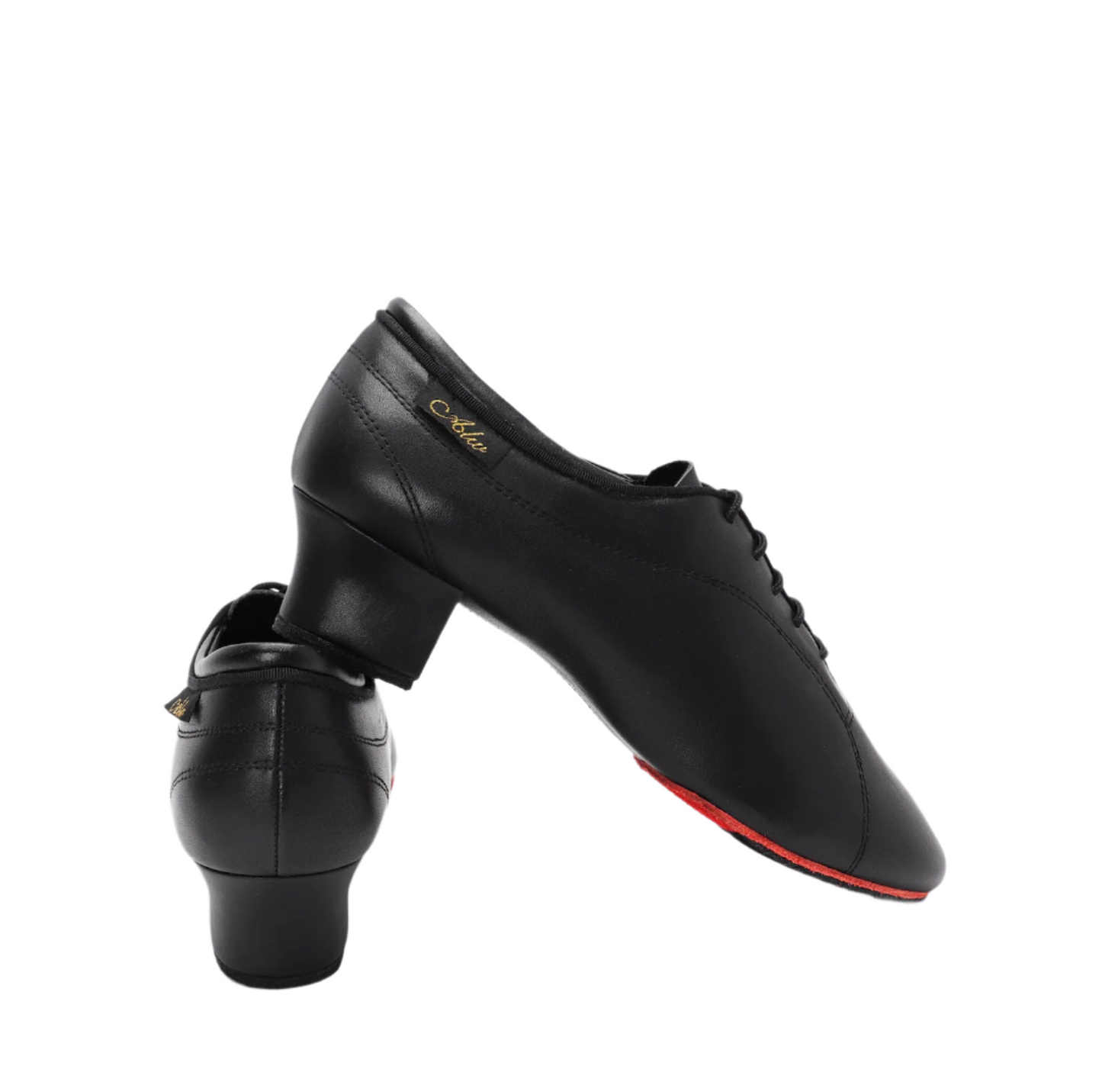 ALW.L001ME MENS CALF LEATHER AND RED SOLE LATIN DANCSHOES