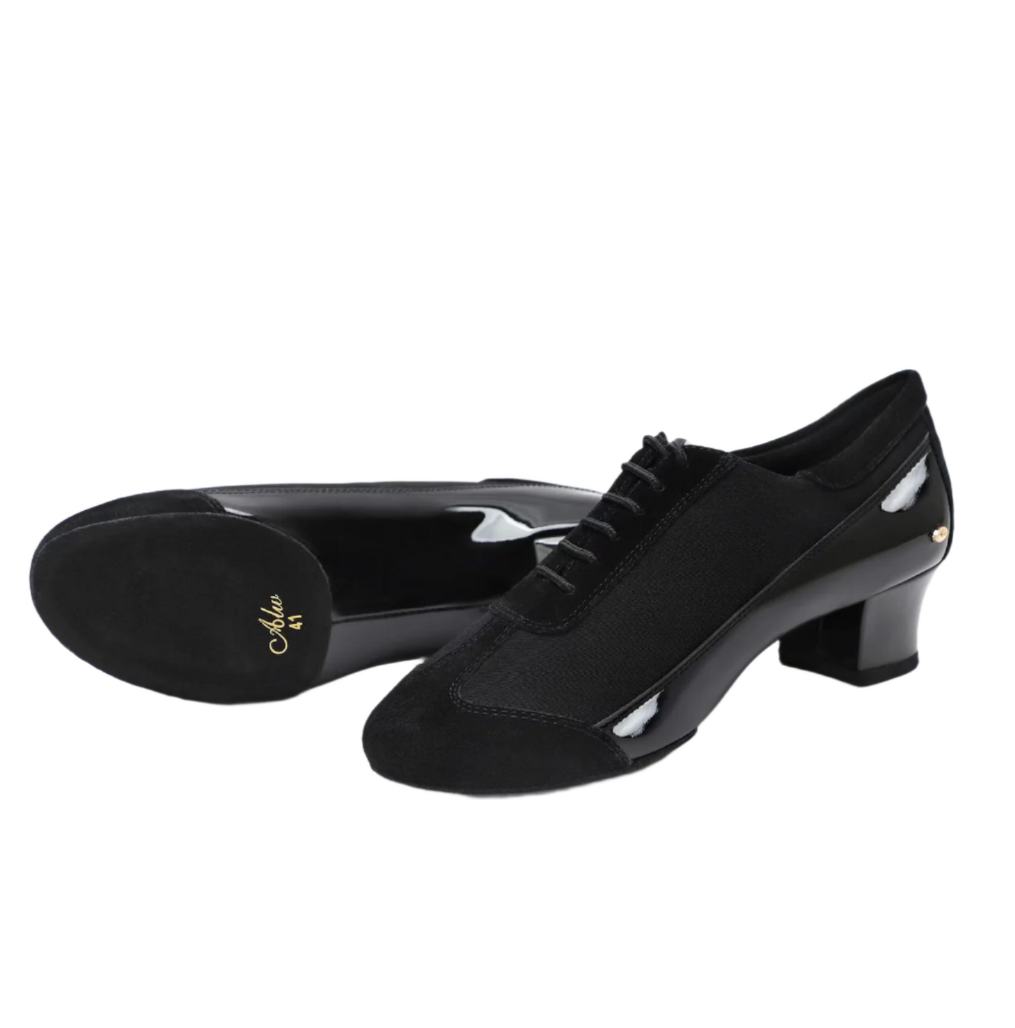 ALW.L002ME Men’s Patent Leather & Canvas Latin Dance Shoes