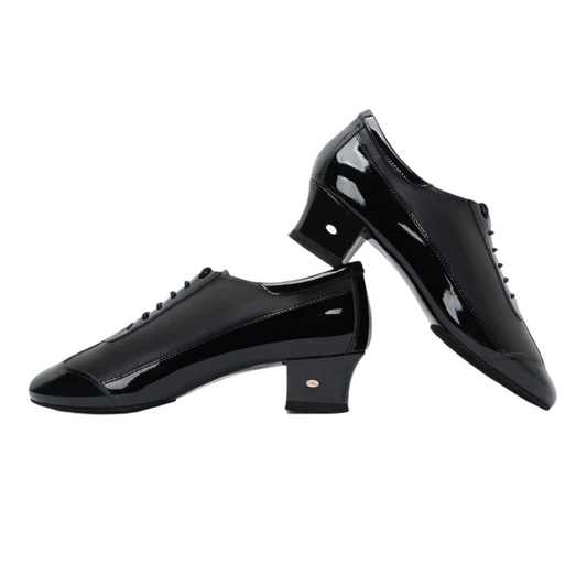 ALW.L003ME Men’s Patent Leather & Leather Latin Dance Shoes - Mine·Jas