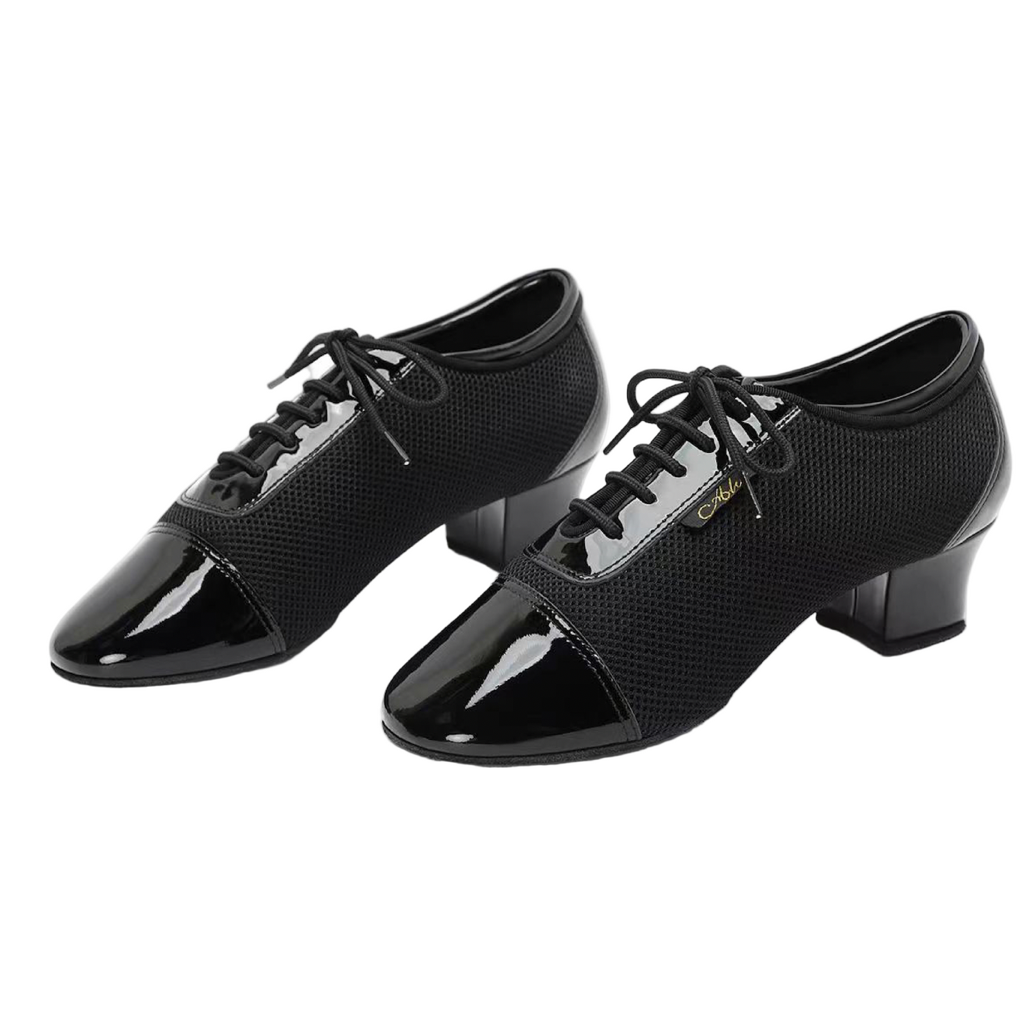 ALW.L005ME Men’s Patent Leather & Mesh Latin Dance Shoes