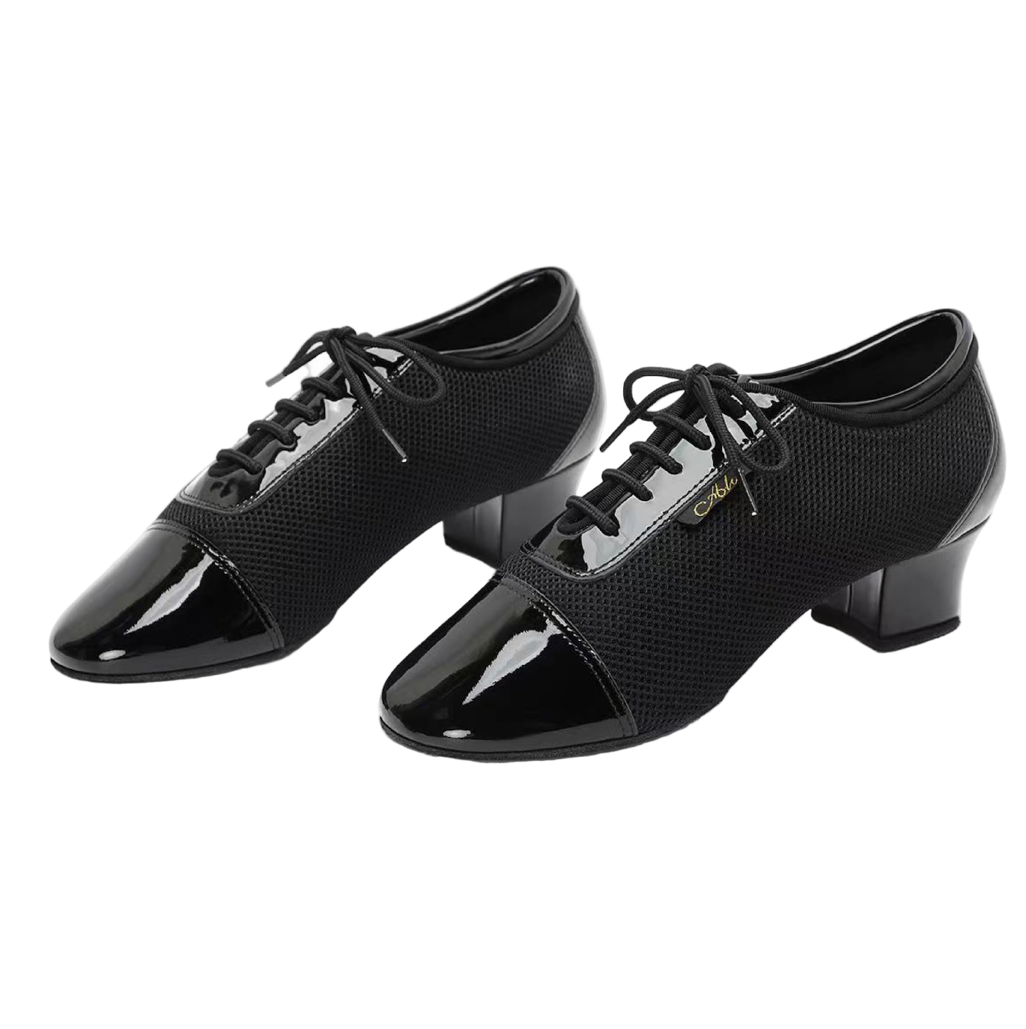 ALW.L005ME Men’s Patent Leather & Mesh Latin Dance Shoes - Mine·Jas